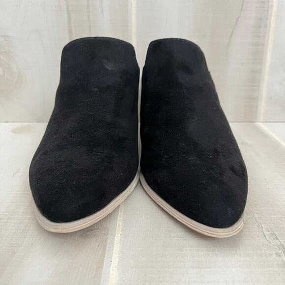 Corkys Footware Haisley Heeled Pointed Toe Mules Women’s Size 9 Black Faux Suede - Picture 4 of 9